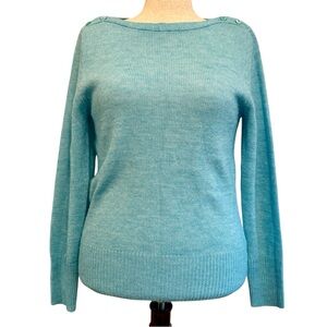 J. Crew turquoise boatneck sweater NWOT XL